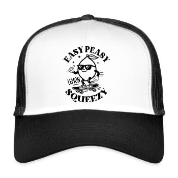 Easy Peasy Lemon Squeezy - Trucker Cap - white/black - Front