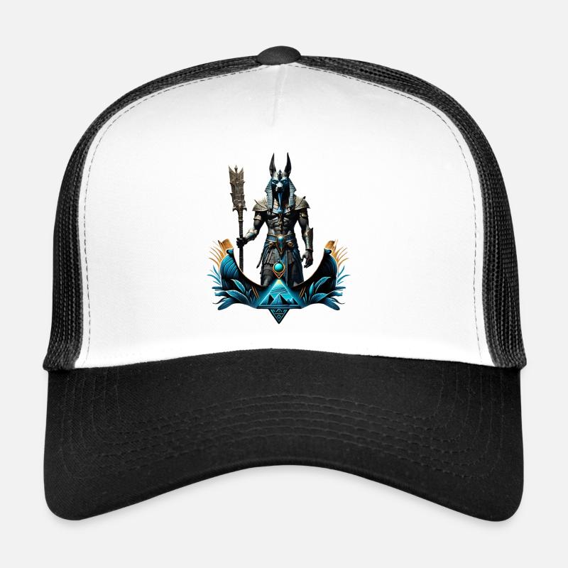Anubis, le dieu des morts. Casquette trucker 
