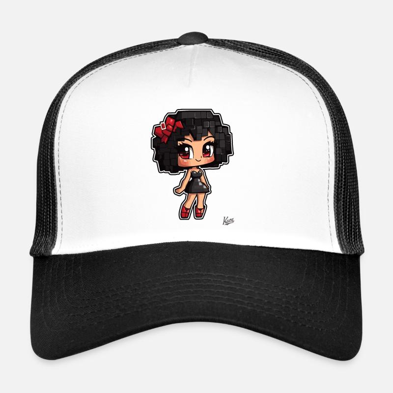 Pixel Chibi: Cute Burlesque Babe Trucker Cap