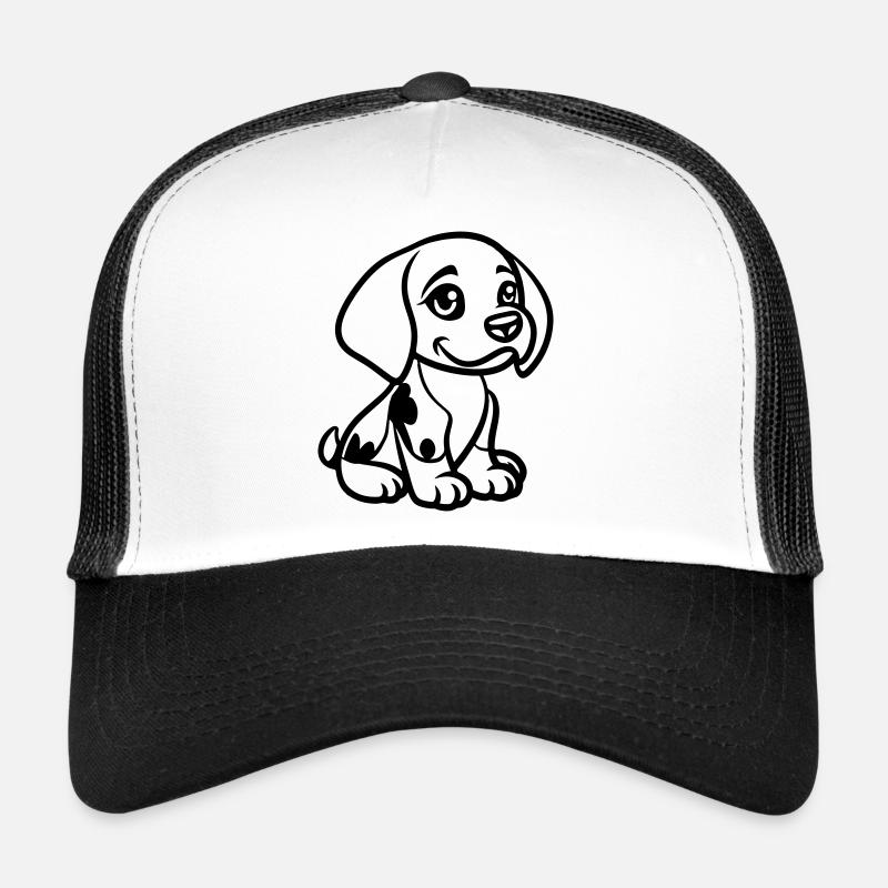Bande dessinée d’animaux de chien Casquette trucker 