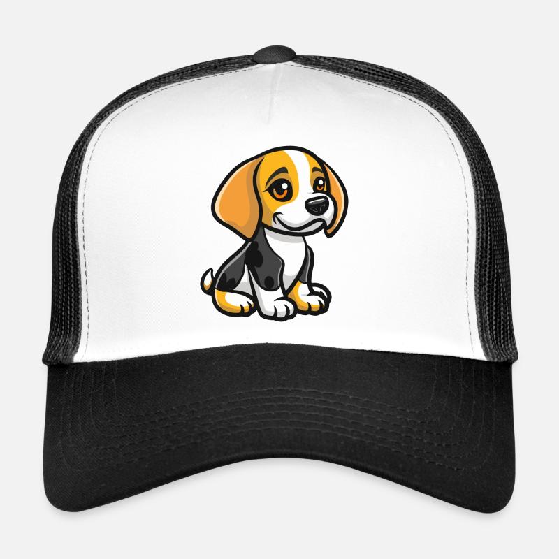 Bande dessinée d’animaux de chien Casquette trucker 