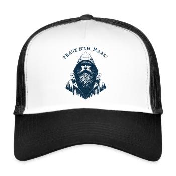 Snack Nicht Maak - Seemann, Fischer, Kapitän - Trucker Cap - Weiß/Schwarz - Vorne