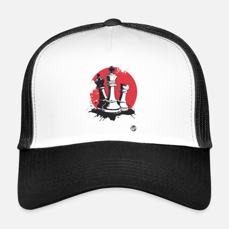 King, Rook and Bishop Chess - Trucker Cap - white/black