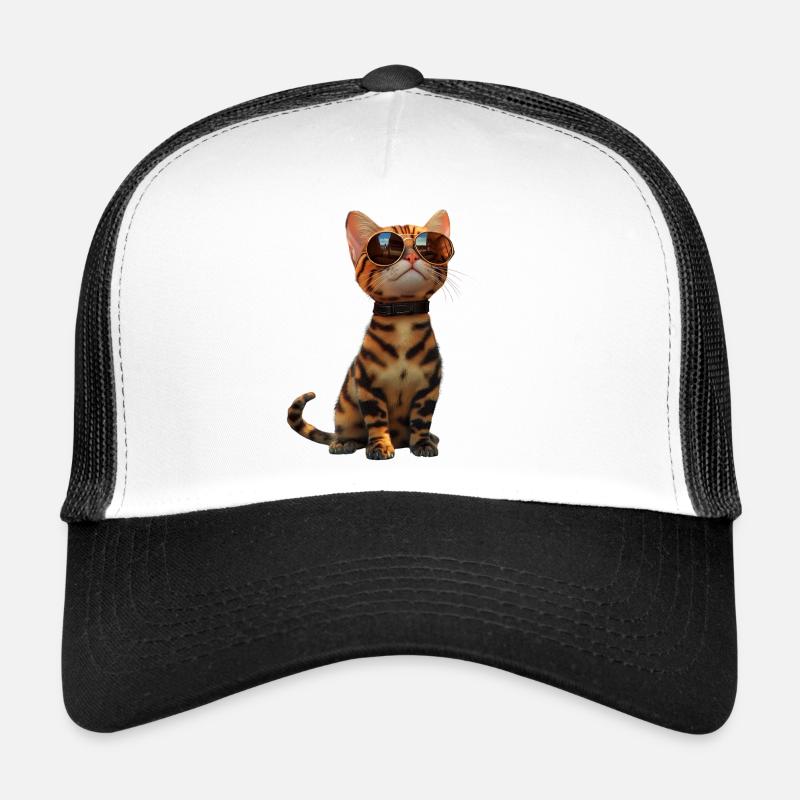 Chat Bengal Chat Léopard Chat Leopardette Chats Bengale Casquette trucker 