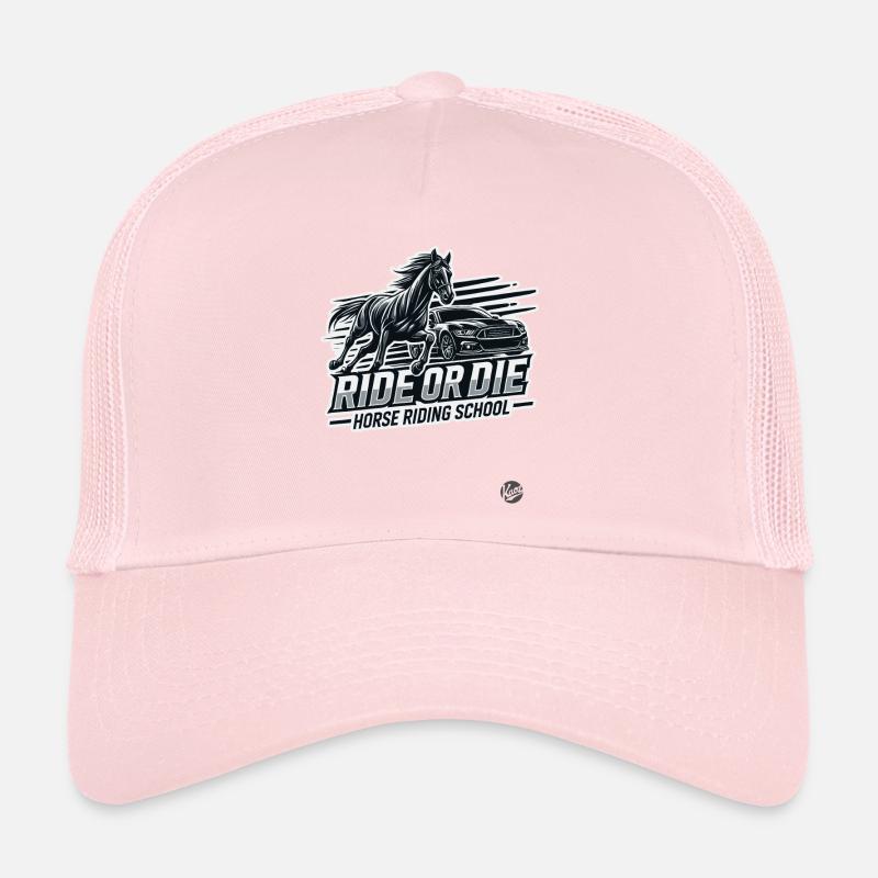 École d’équitation Ride or Die pour chevaux et cavaliers Casquette trucker 