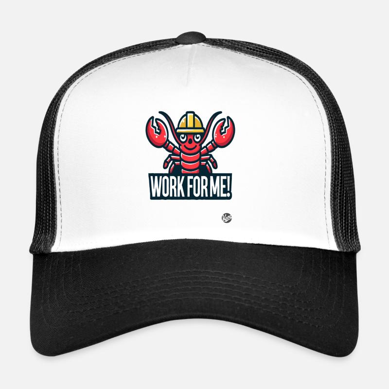 Construction worker Hummer, work for me Trucker Cap