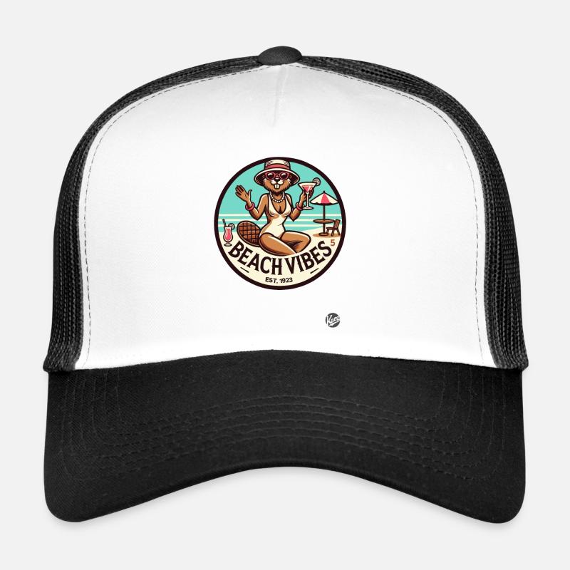 Beaver Lady apporte une ambiance rétro de plage de vacances Casquette trucker 