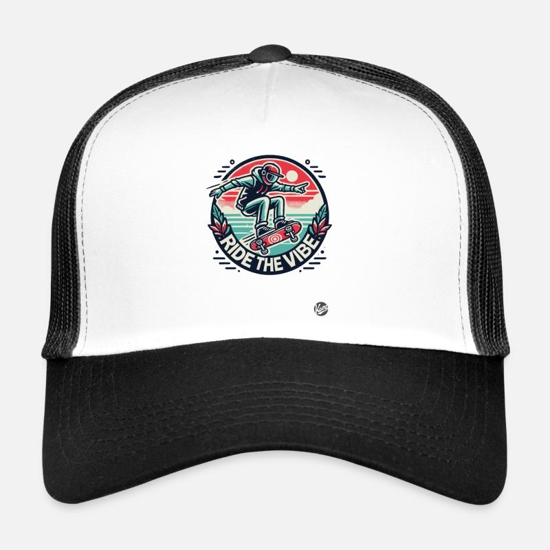 Cool vibe for skateboarding skateboarder Trucker Cap