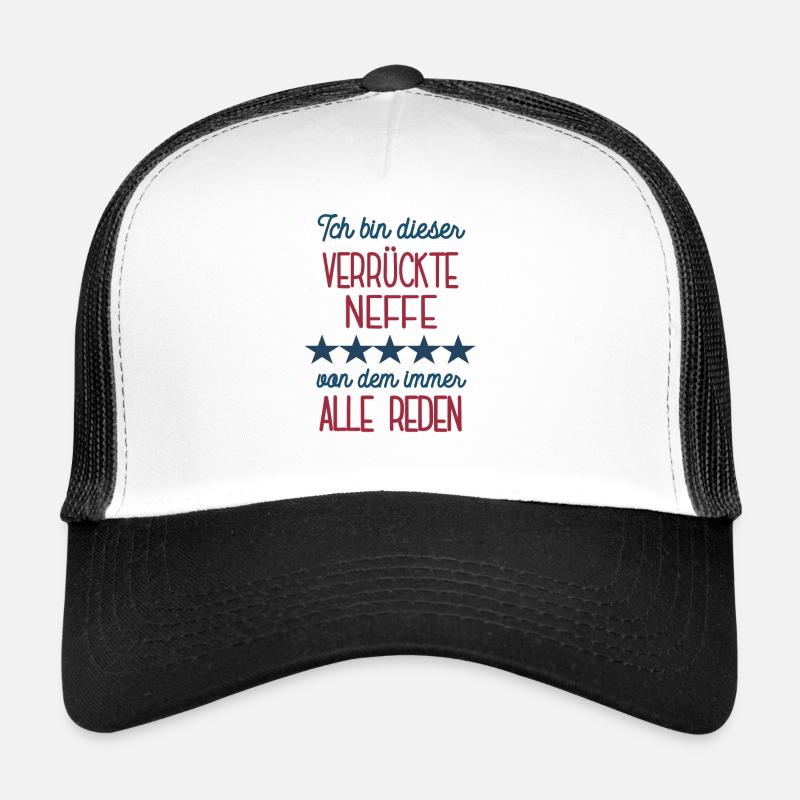 Neffe Lustige Geburtstag Idee Spruch Neffen - Trucker Cap - Weiß/Schwarz