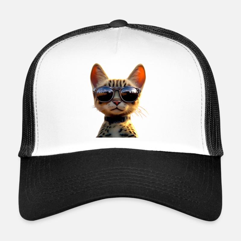 Savannah Chat Chat Maman Mignon Serval Léopard Chats Casquette trucker 
