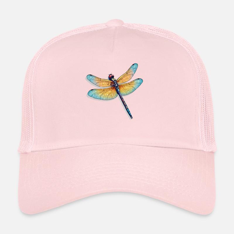 Illustration de libellule colorée Casquette trucker 