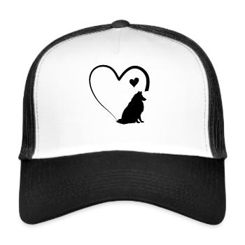 Rough Collie Heart Rough Collie Lover - Trucker Cap - white/black - Front