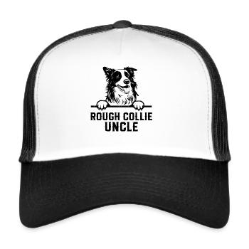 Rough Collie Uncle Rough Collie Dog Lover Rough Co - Trucker Cap - white/black - Front