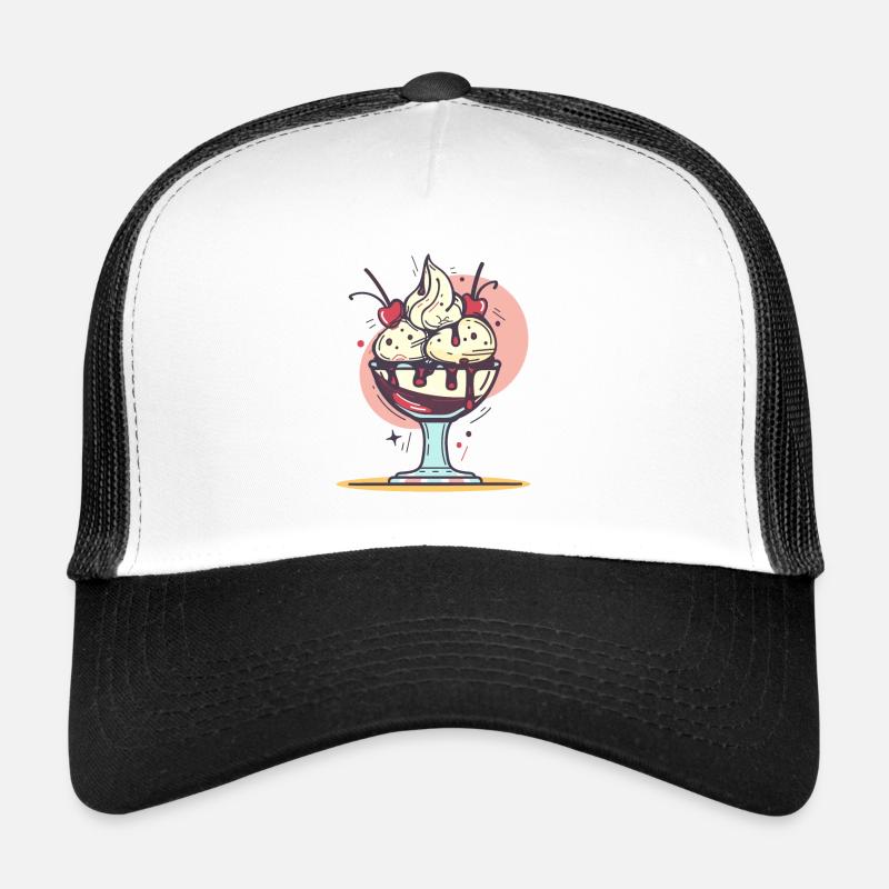 Graphique de crème glacée Casquette trucker 