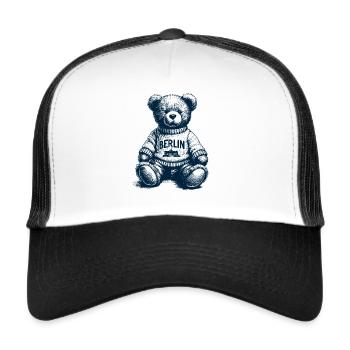 Berlin cuddly bear - Trucker Cap - white/black - Front