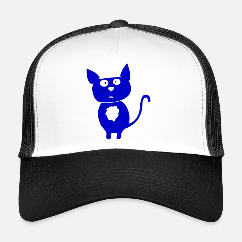 Confused cat looking curious funny grimace Trucker Cap