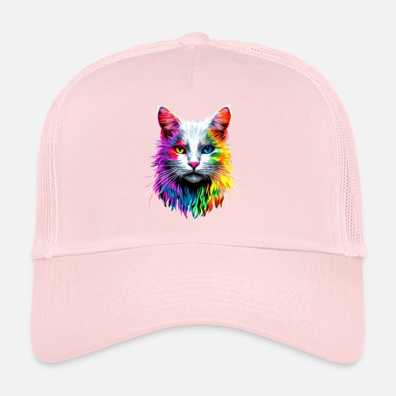 Chat Angora Blanc Chat Angora Chats Angora Mignons Casquette trucker 