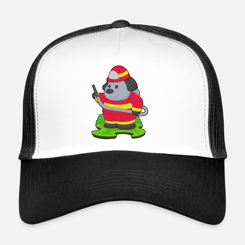 Dog Firefighter Fire Brigade Trucker Cap