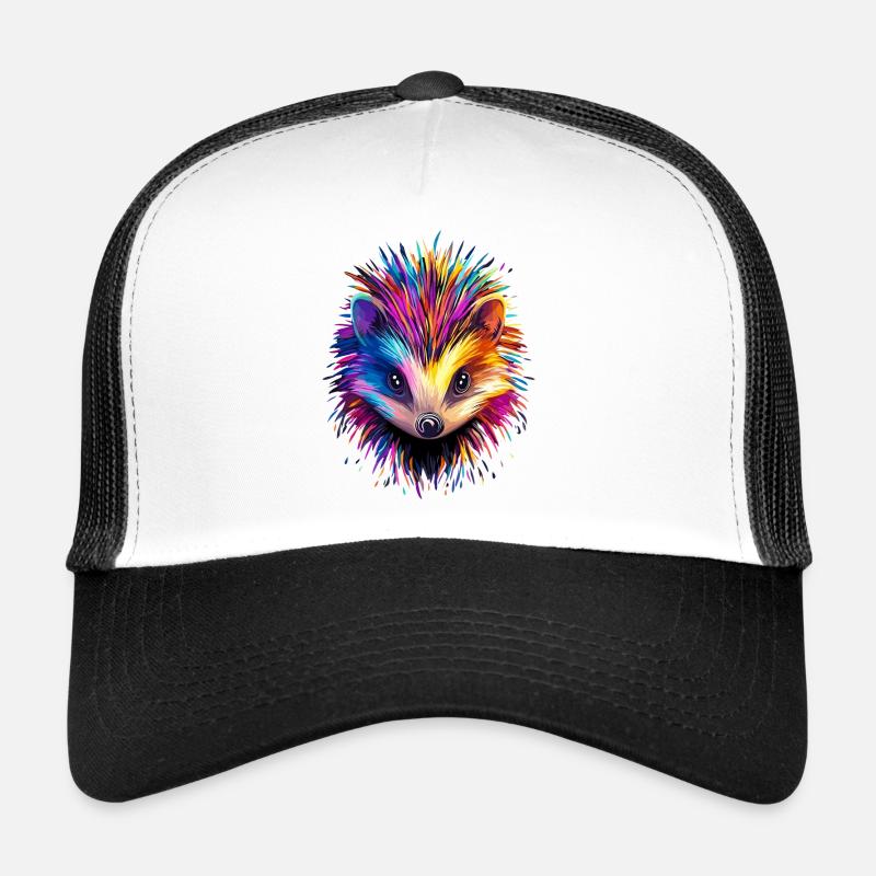Hérisson Hérisson à ventre blanc Hérisson épineux Amour Hérisson mignon Casquette trucker 