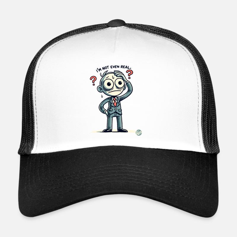 Cartoon-Mann: Ich bin nicht mal echt Trucker Cap