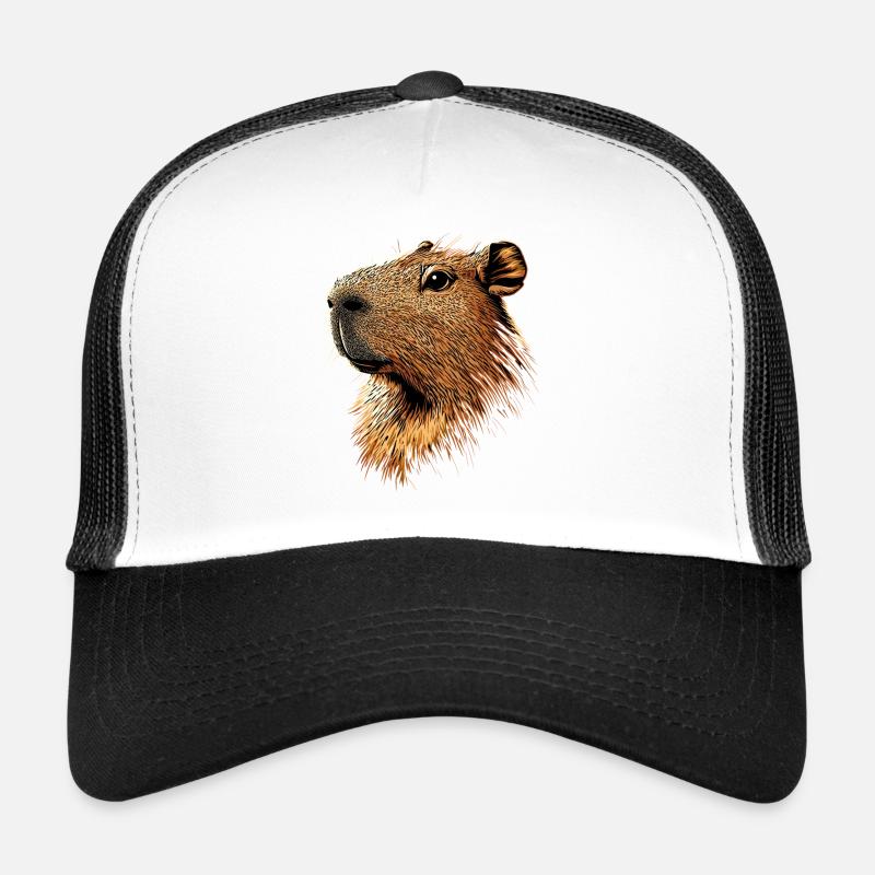 Capybara Be Capy Wasserschwein Lustiges Capybara - Trucker Cap - Weiß/Schwarz