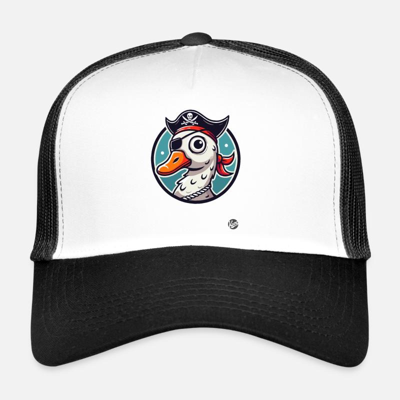 Pirate goose with eye patch Trucker Cap