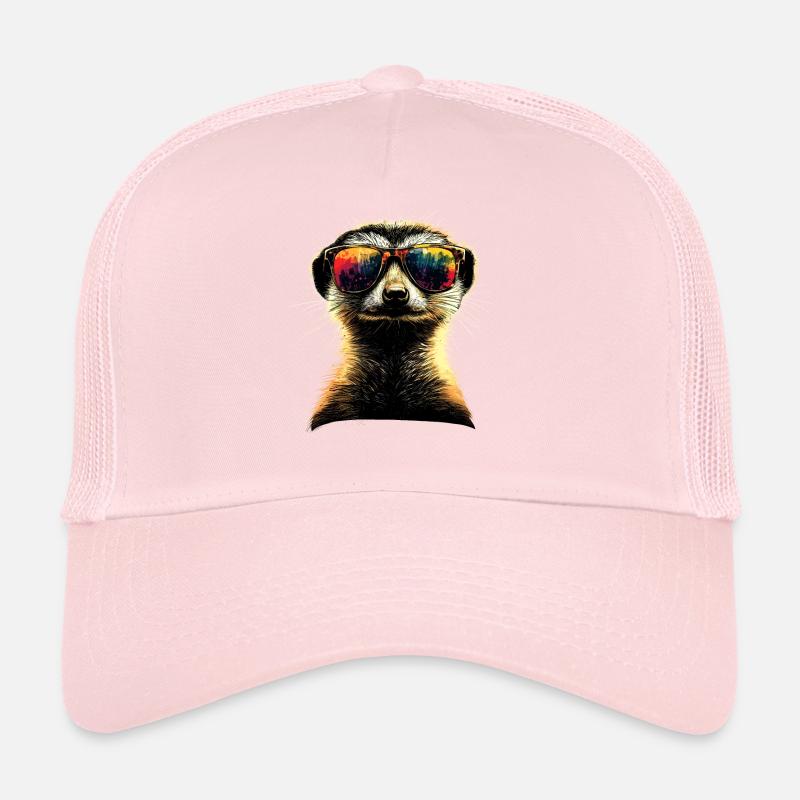 Lunettes de soleil suricate coloré mignon suricate Casquette trucker 