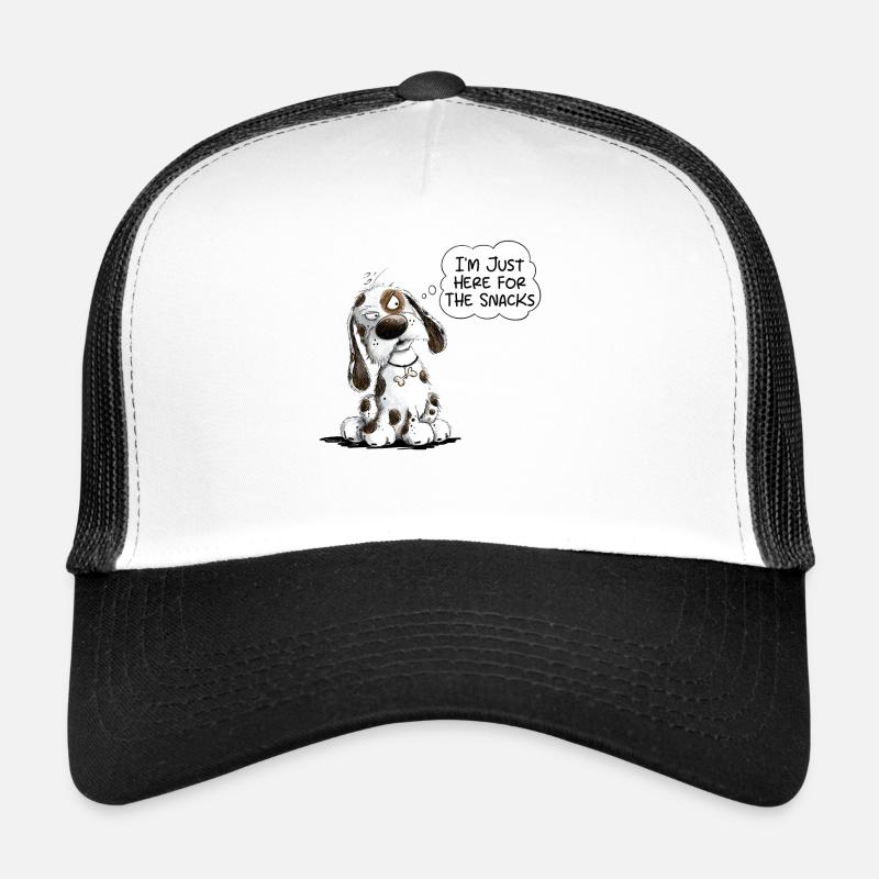 Funny Dog Saying Snacks Trucker Cap