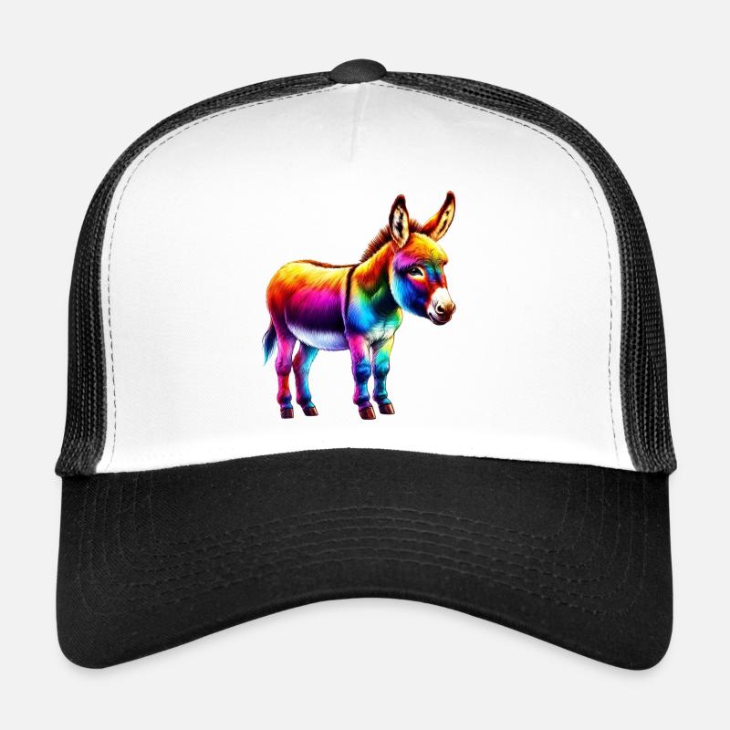 Esel-Maultier - Trucker Cap - Weiß/Schwarz