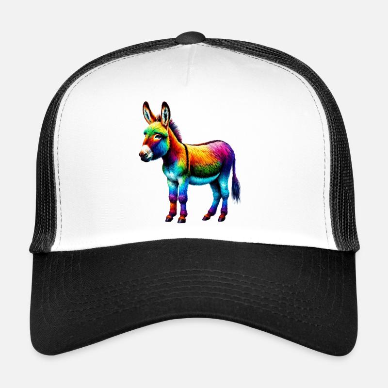 Esel-Maultier - Trucker Cap - Weiß/Schwarz