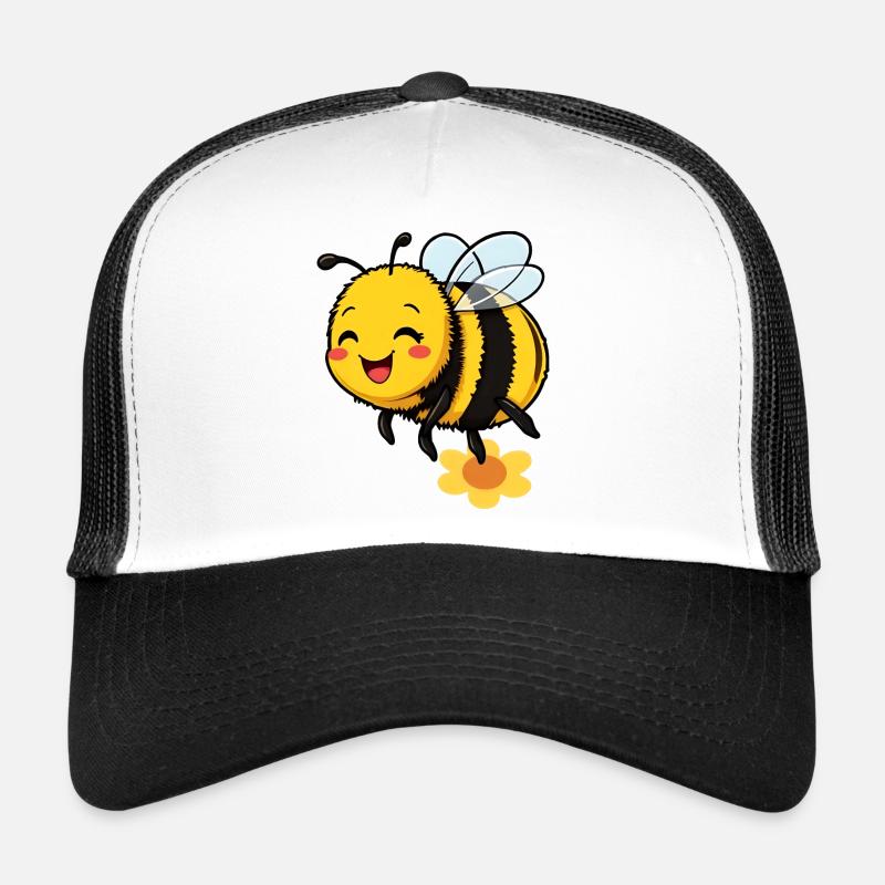 Smiling Bumblebee Flying Away Trucker Cap