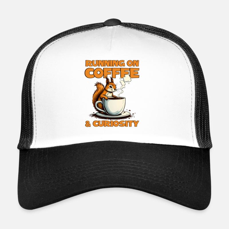 Avec du café et de la curiosité – café d’écureuil Casquette trucker 