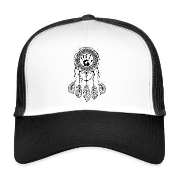 Native American Dreamcatcher Cowboy Western - Trucker Cap - white/black - Front