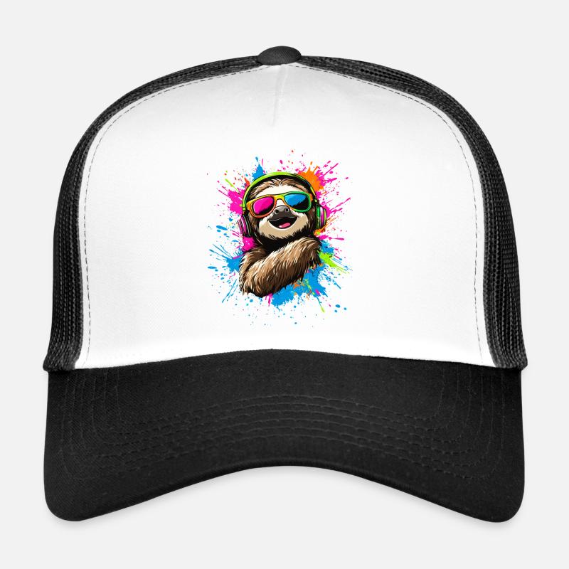 Sloth Colorful Colors Pop Art Lazy Sloths Trucker Cap