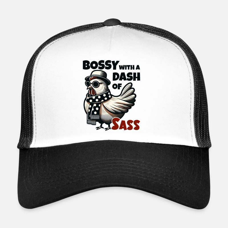 Autoritaire avec une pincée de charme – Cool hen Casquette trucker 