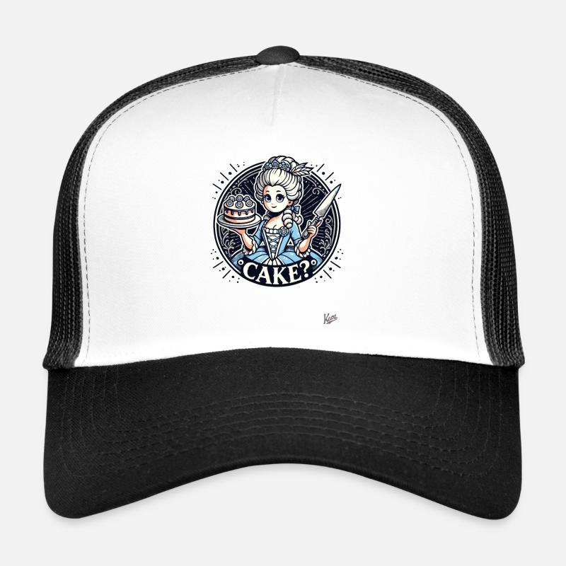 Marie Antoinette serviert Revolution Kuchen - Trucker Cap - Weiß/Schwarz