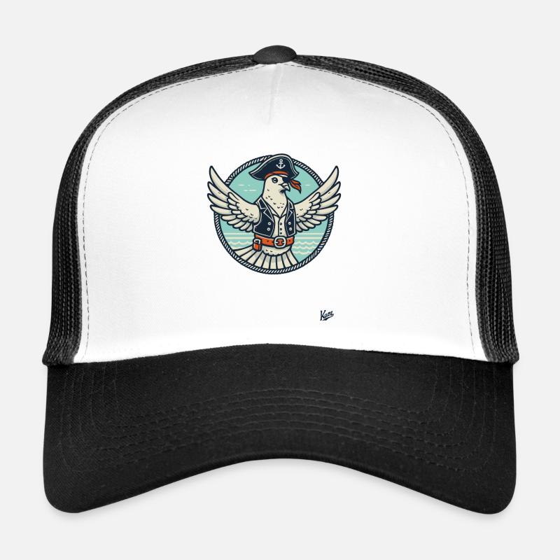 Legendary Pirate Dove with Eye Patch Trucker Cap