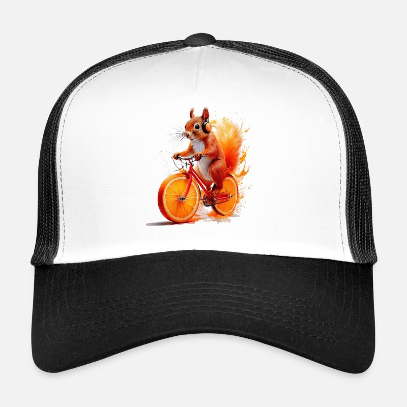 écureuil vélo casque jus d’orange Casquette trucker 