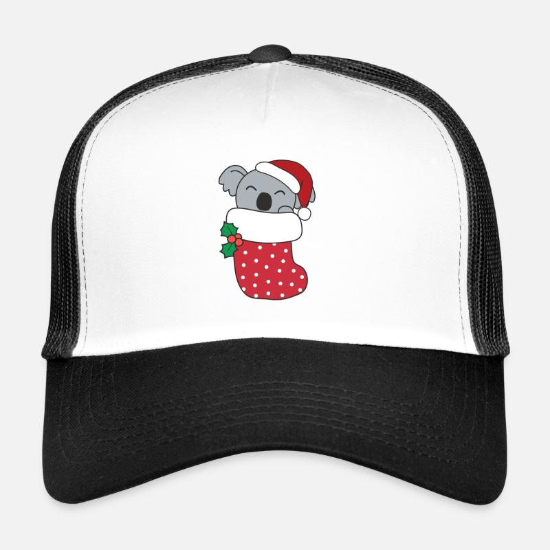 Cute Koala in Christmas Sock for Christmas Koala Trucker Cap
