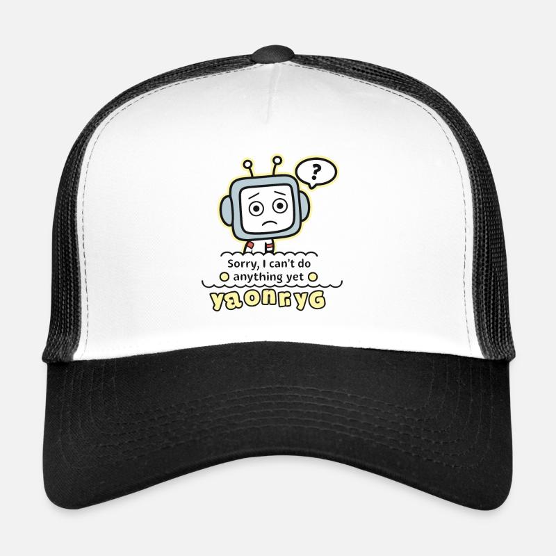 PARDON - Casquette trucker  - blanc/noir