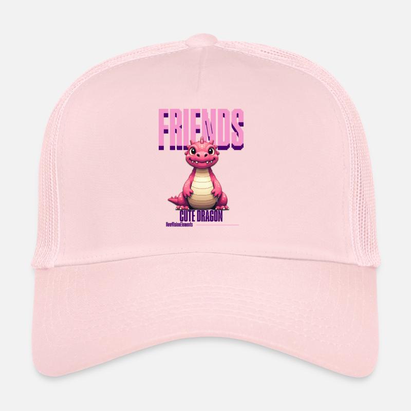 Süßer pinker Drache Trucker Cap