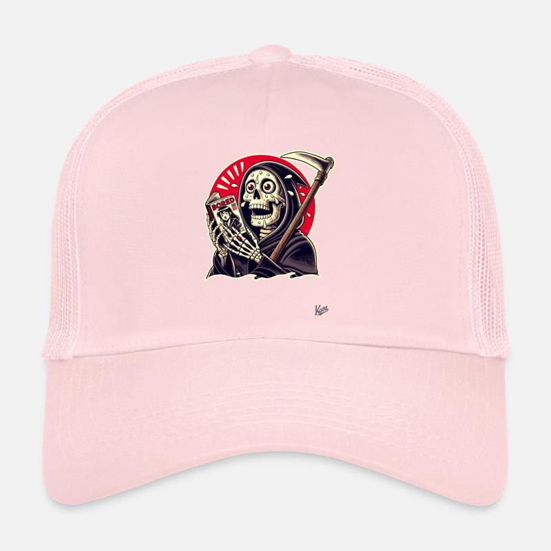 Sensenmann liest japanische Comics Trucker Cap