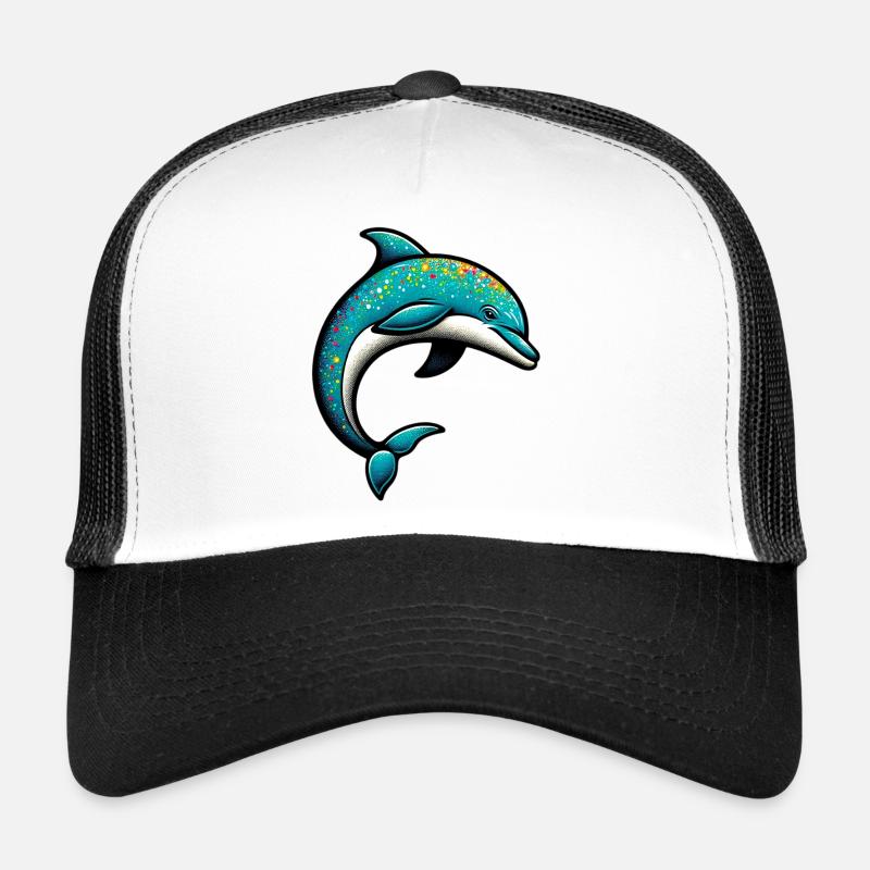 Delfin - Trucker Cap - Weiß/Schwarz