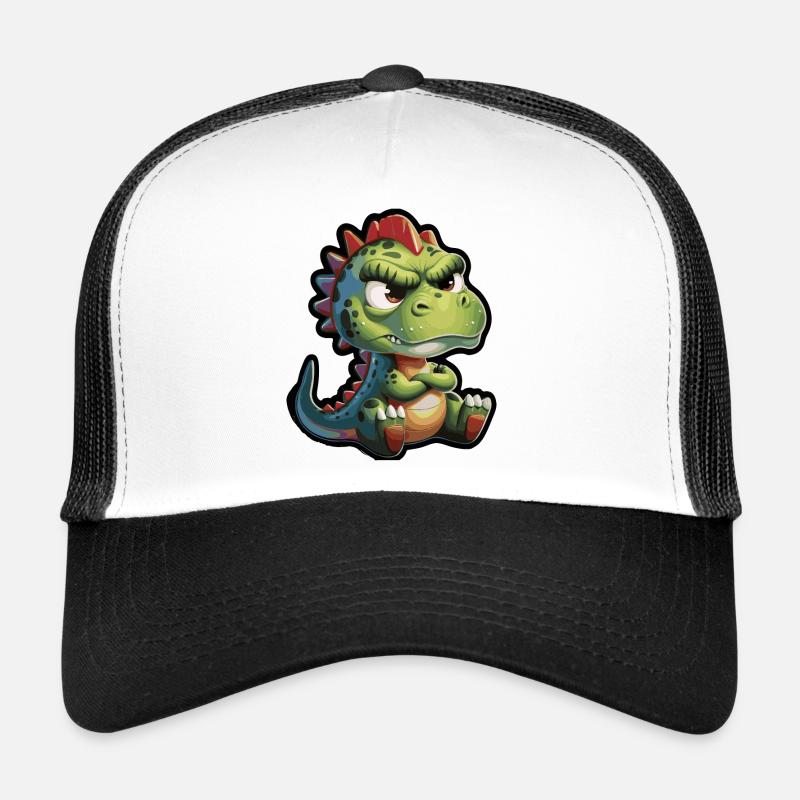 Grumpy Dino – Motif de dessin animé amusant Casquette trucker 