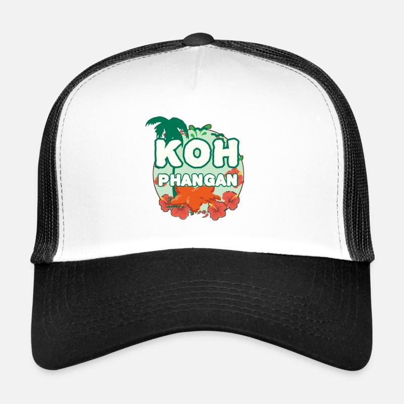 K8h Pha-ngan Insel - Trucker Cap - Weiß/Schwarz