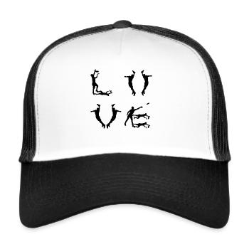 Love Disc Golf - Disc Golfer Disc Golfing - Trucker Cap - Weiß/Schwarz - Vorne