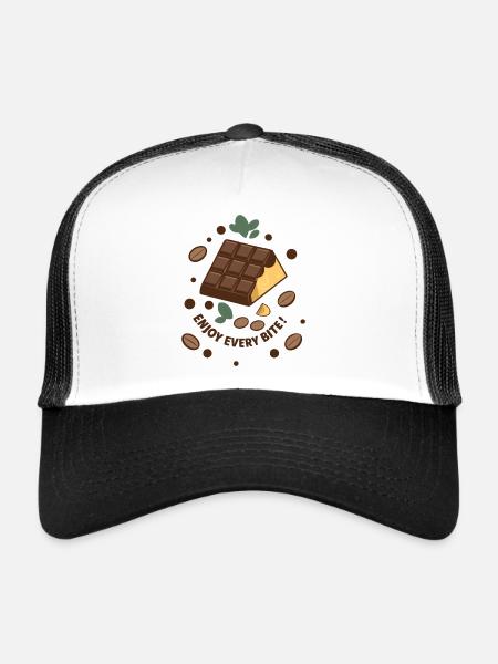TABLETTES DE CHOCOLAT - Casquette trucker  - blanc/noir - Devant