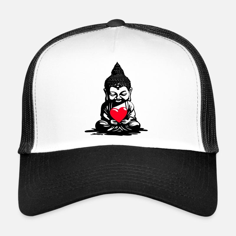 Buddha mit Herz Luftballon - Heartful Creatures Trucker Cap