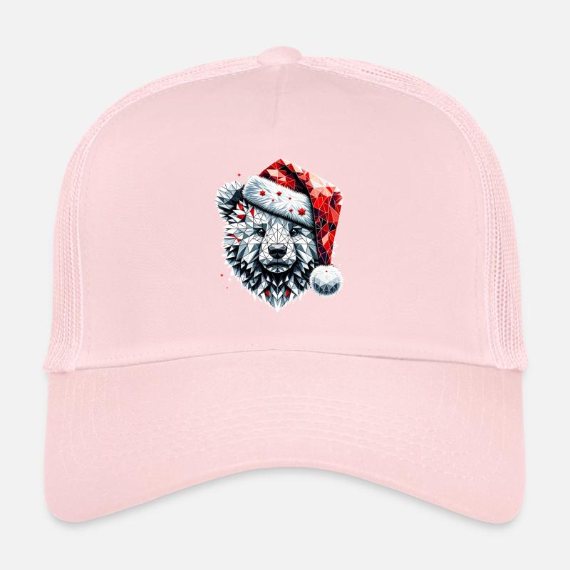 Polygon Kunst Eisbär Weihnachtsmütze Original Trucker Cap
