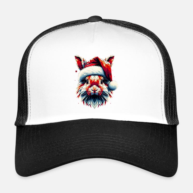 Polygon Art Bunny Santa Hat Original Trucker Cap